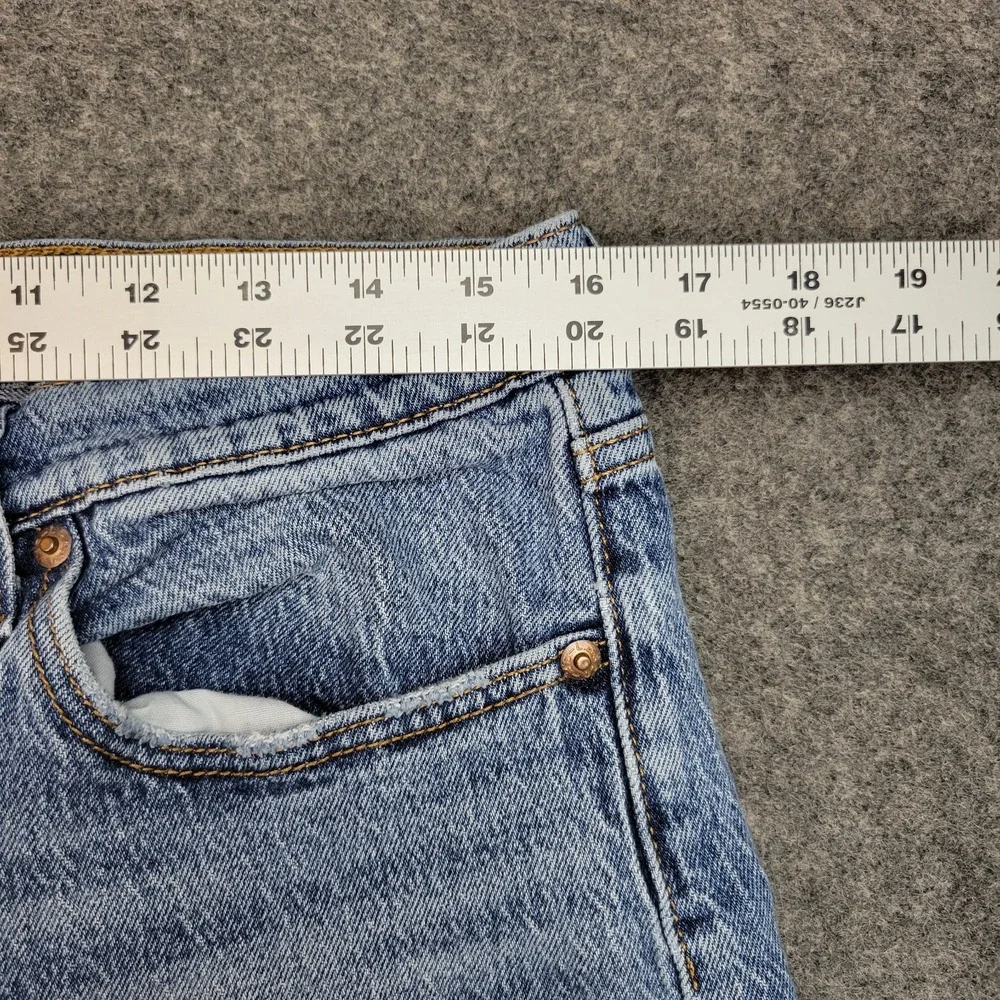 Levis Jeans Womens 32 Premium Boho Streetwear Grunge Ribcage Straight Ankle - Picture 7 of 11